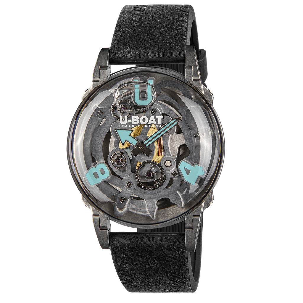 U-Boat U-65 Men's Black Turquoise Watch