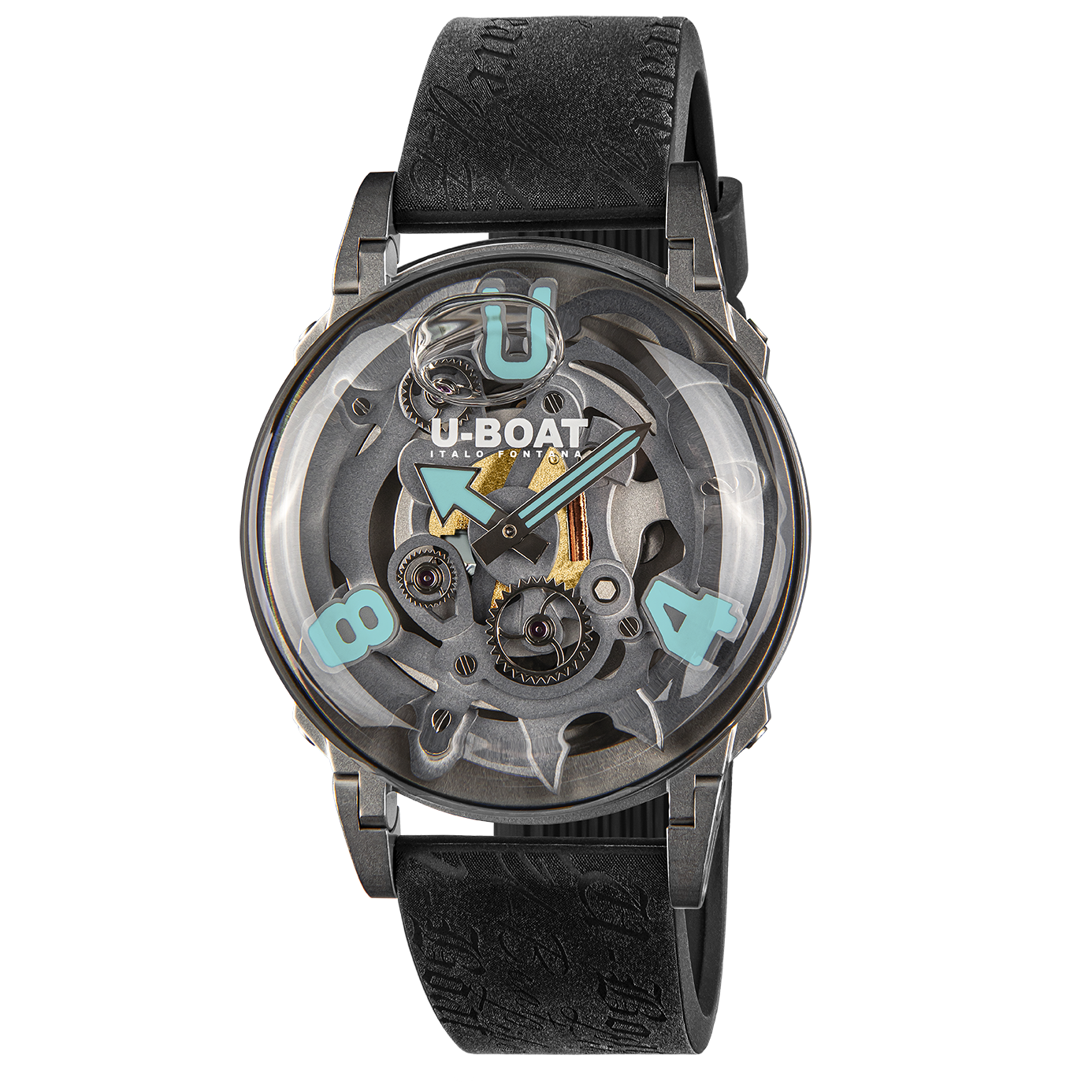 U-Boat U-65 Men's Black Turquoise Watch