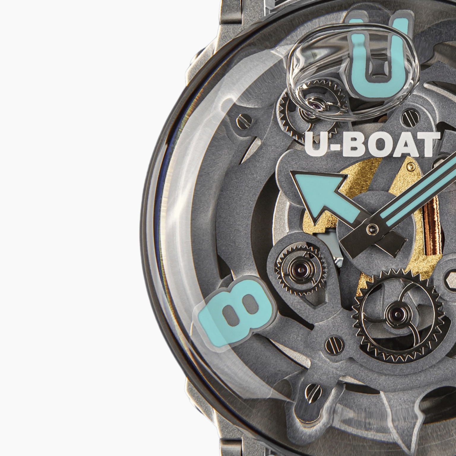U-Boat U-65 Men's Black Turquoise Watch