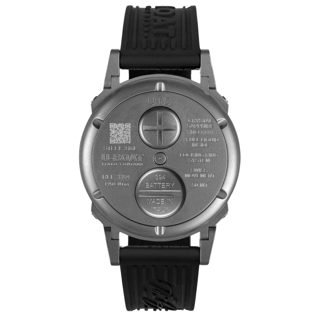 U-Boat U-65 Men's Grey Stainless Steel Watch