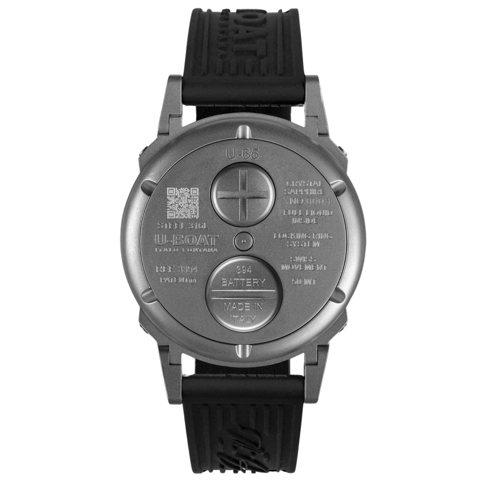 U-Boat Men's Watch 44mm U-65 Grey Stainless Steel