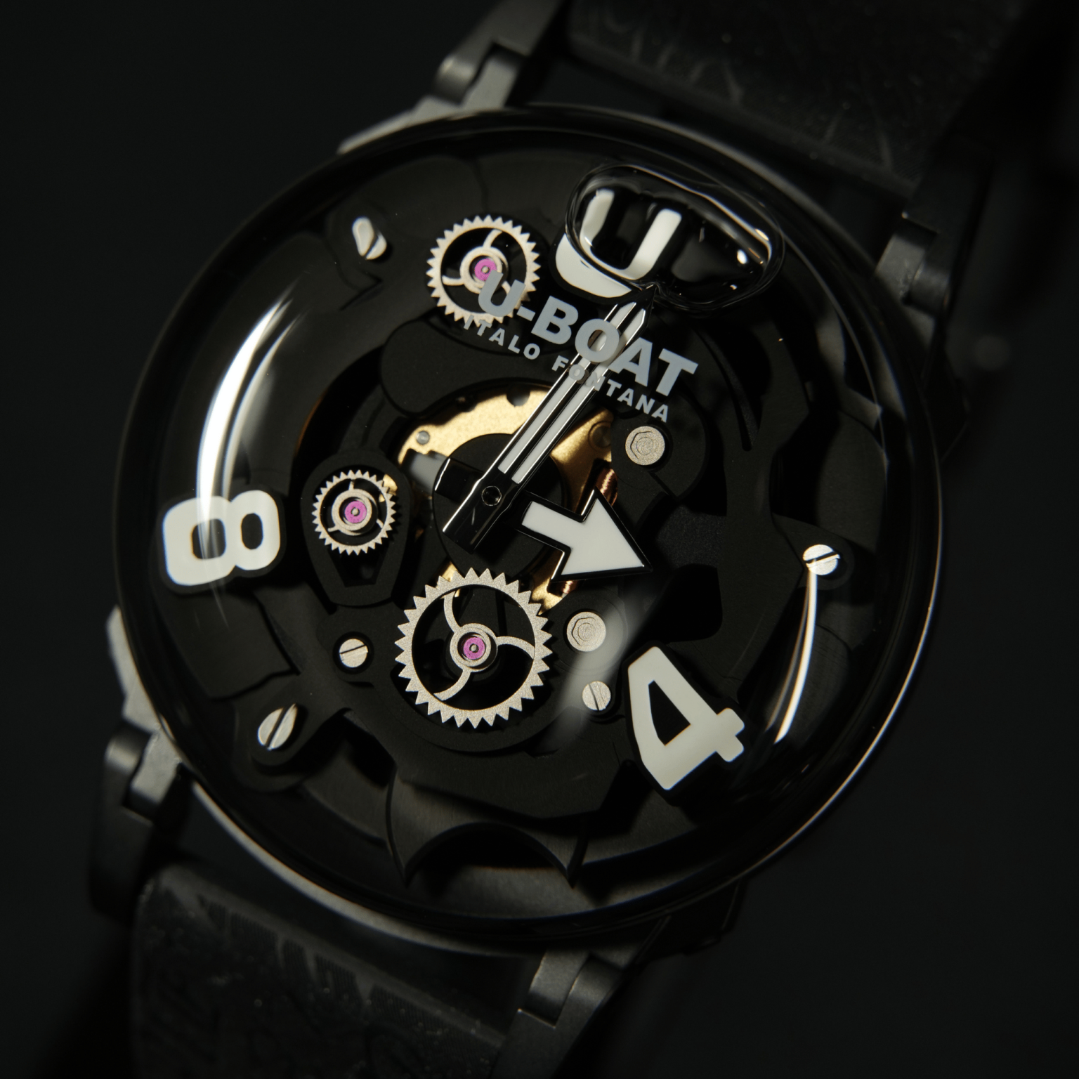 U-Boat Men's Watch 44mm U-65 Black PVD Stainless Steel
