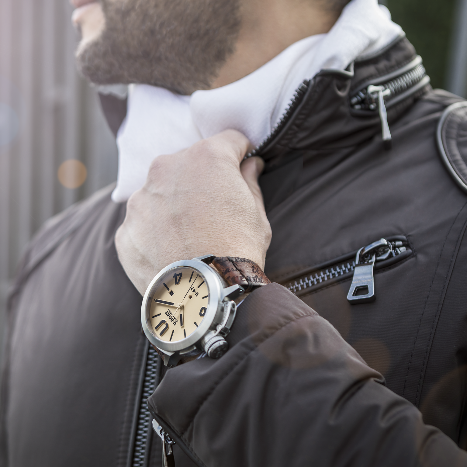 U-Boat Men’s Watch 47mm Classico U-47 Beige