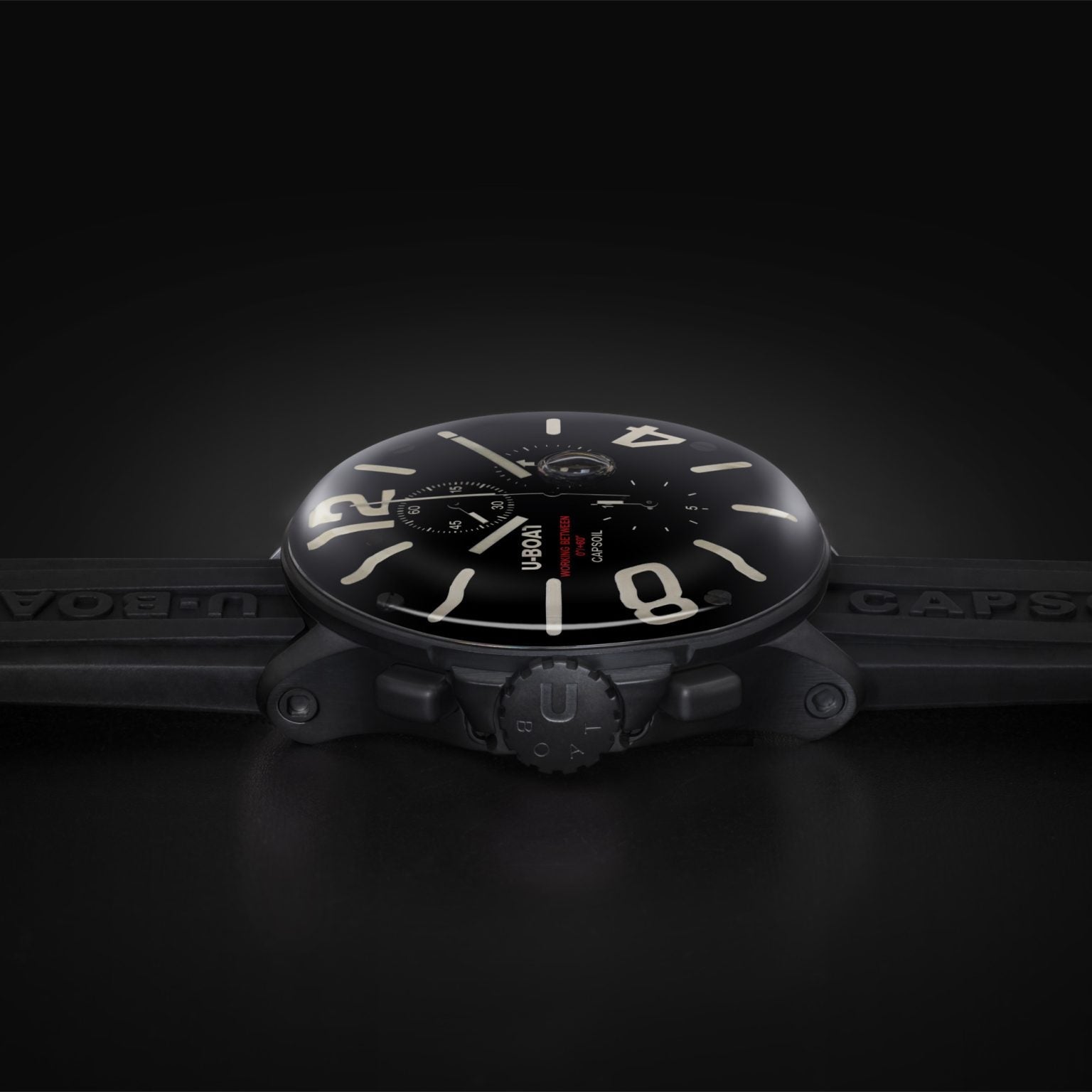 U-Boat Men’s Watch 45mm Capsoil Chronograph Oil Immersion Black