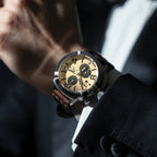 U-Boat Men’s Watch 45mm Classico Tungsten Chronograph Beige Brown