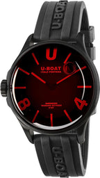 U-Boat Men's Watch Darkmoon 40 Red Glass Black PVD