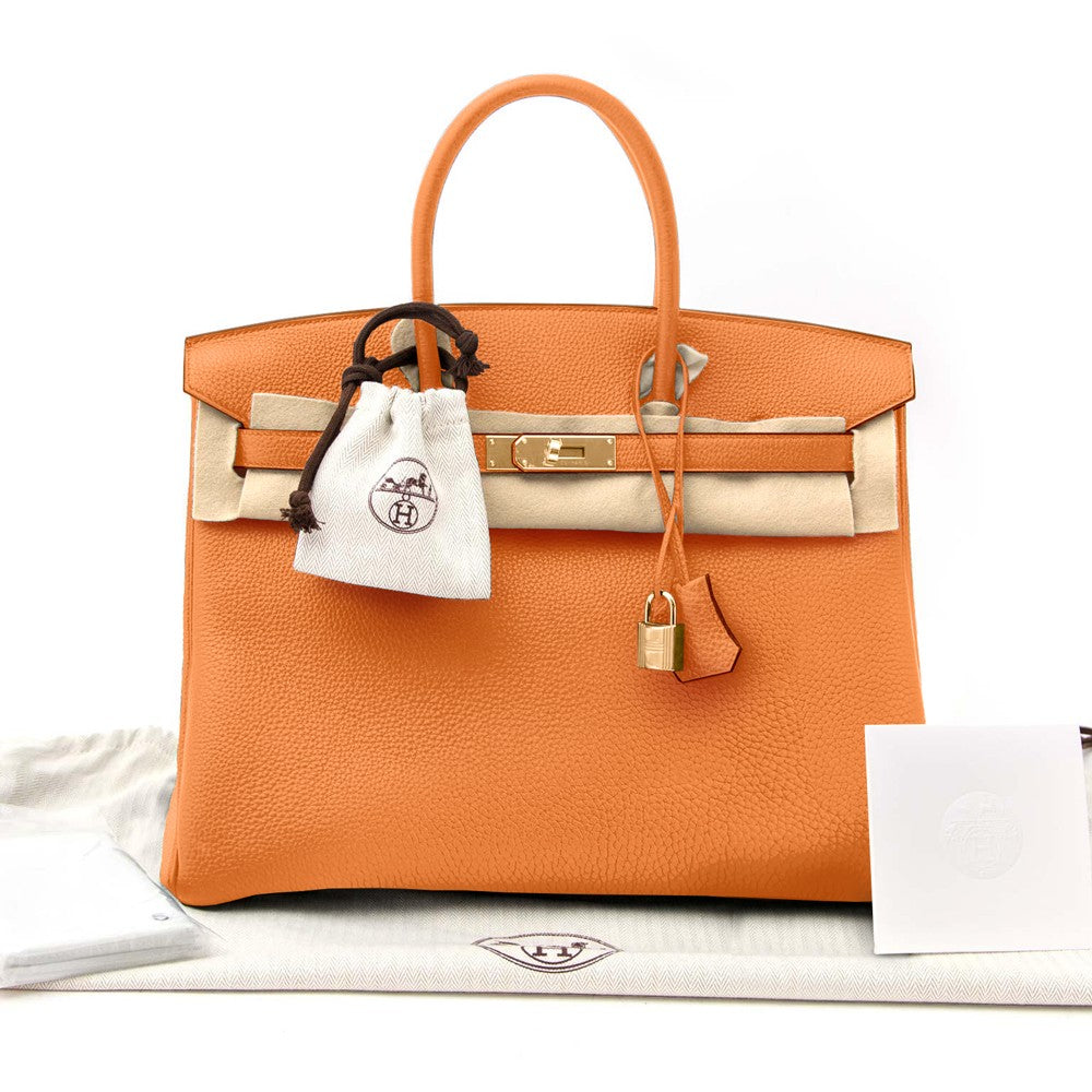 Hermes Birkin Bag 35 Togo Orange Damenhandtasche
