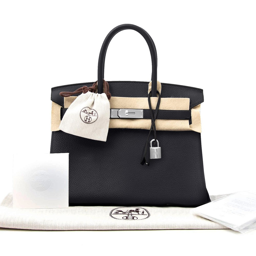 Hermès Birkin Tasche 30 Togo Schwarz