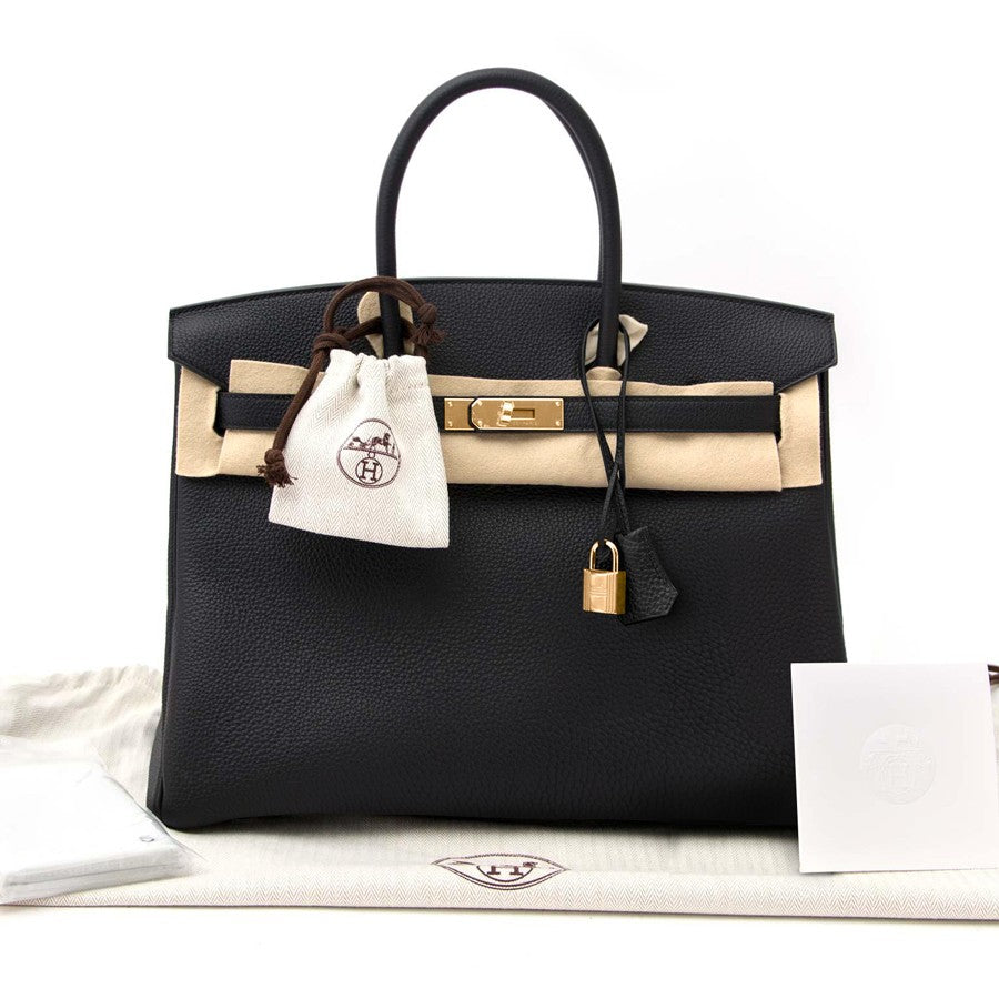 Hermès Birkin Bag 35 Togo Schwarz Damen Handtasche