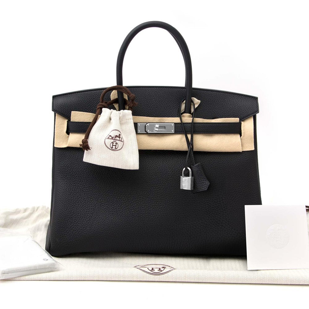 Hermès Birkin Bag 35 Togo Schwarz Damen Handtasche
