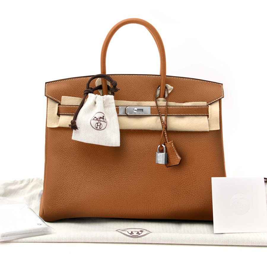 Hermès Birkin Bag 35 Gold Togo Leder
