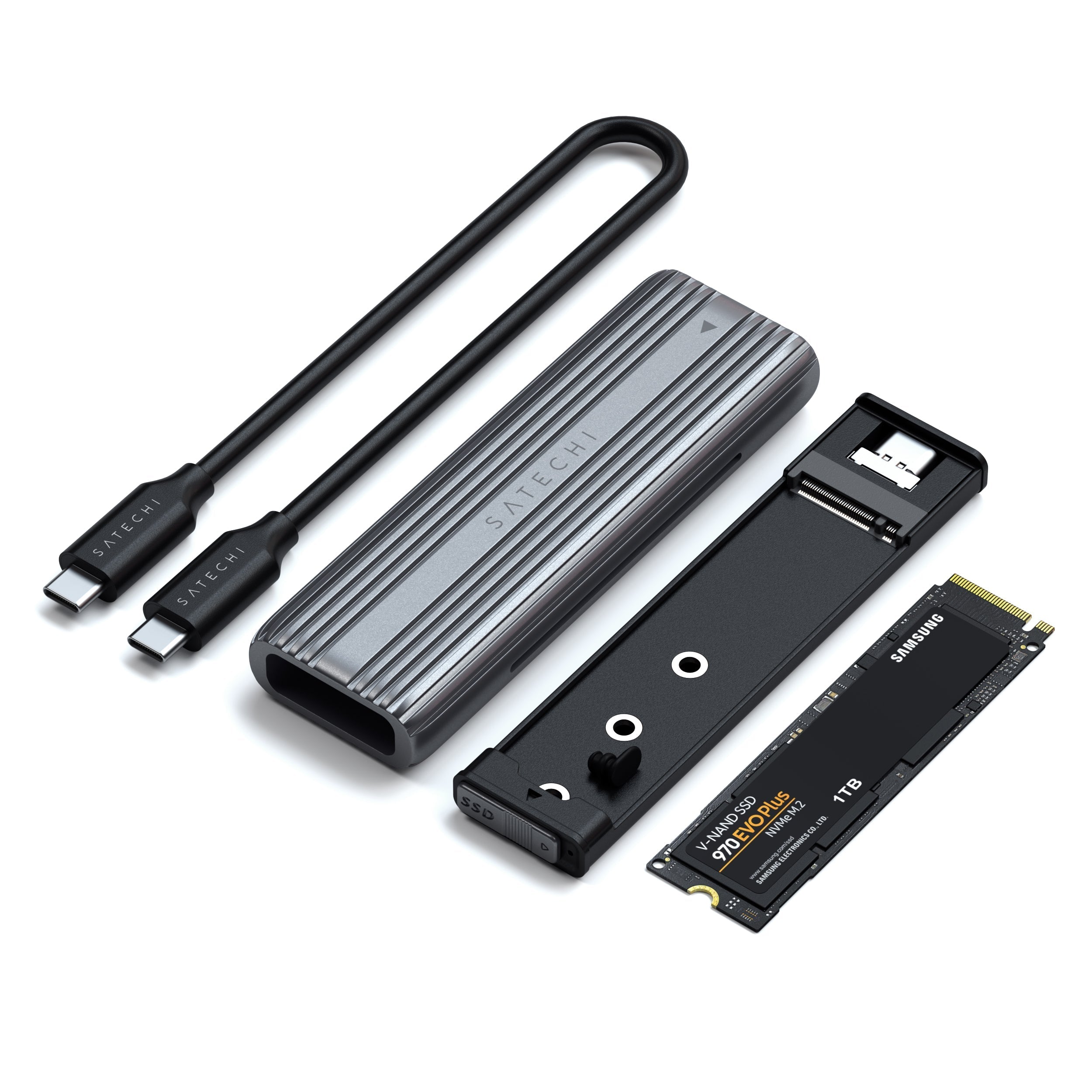 USB-C NVMe- und SATA-SSD-Gehäuse