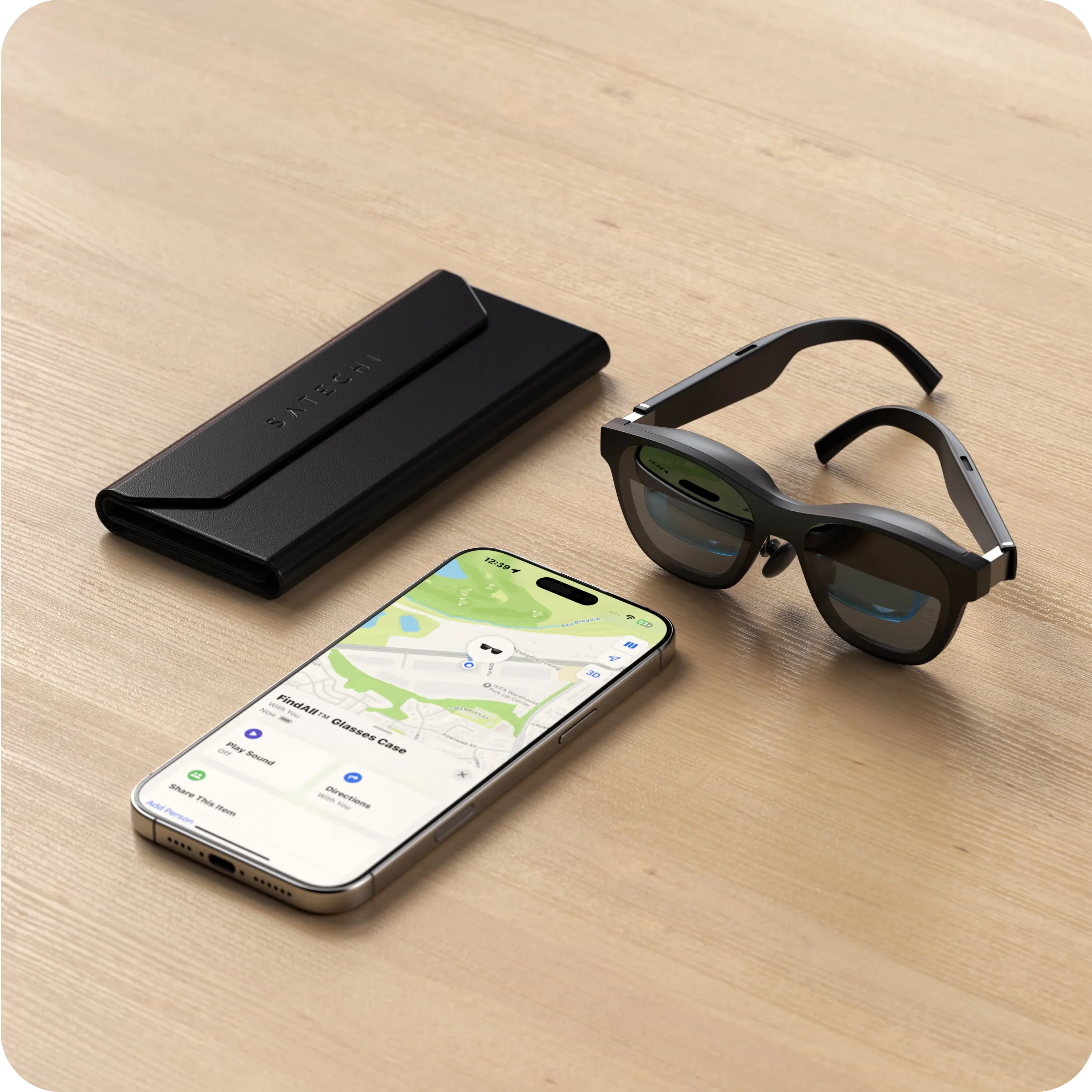 Vegan-Leder FindAll™ Brillenetui
