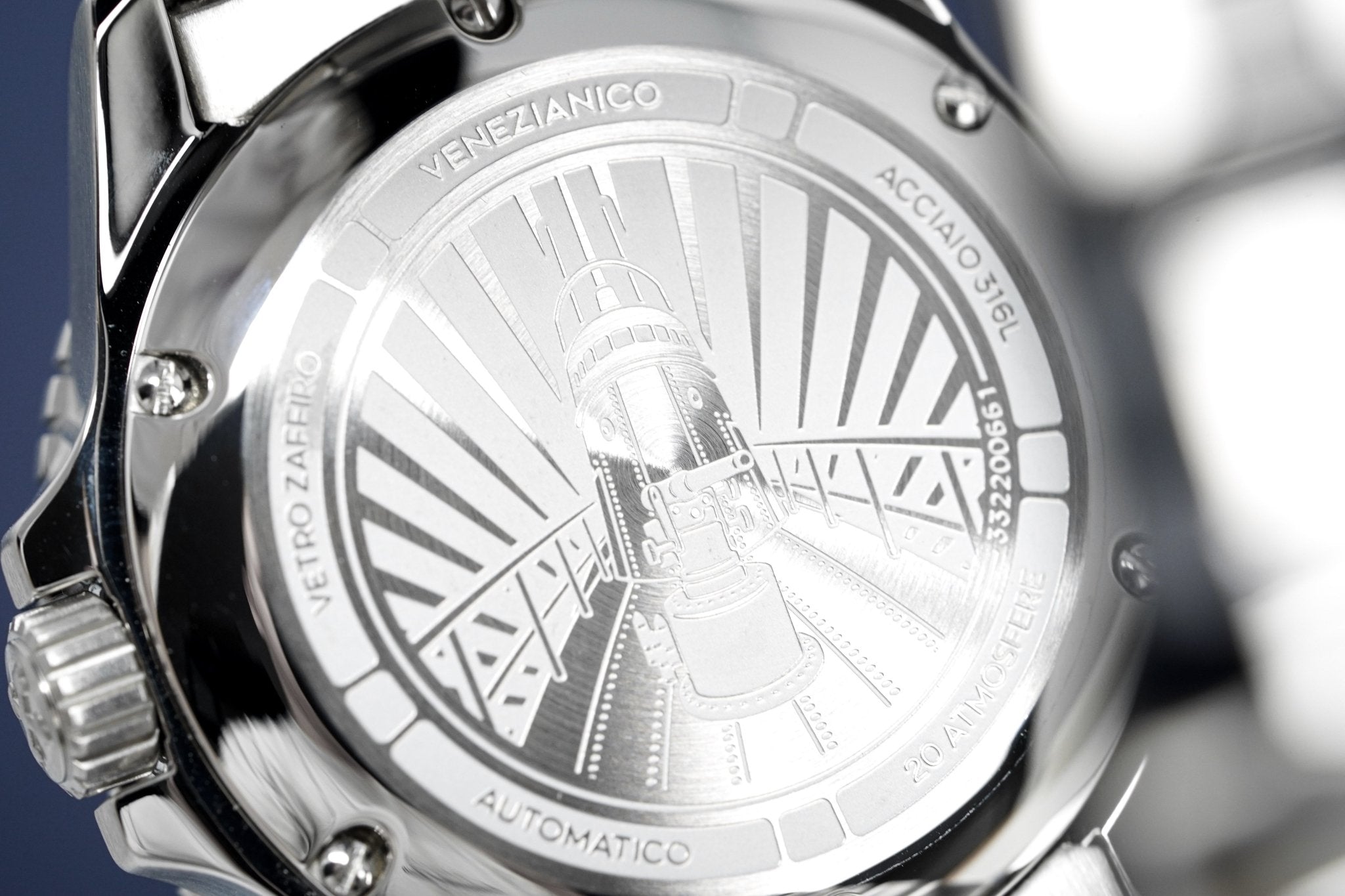 Venezianico Automatic Watch Nereide Canova Bracelet Blue