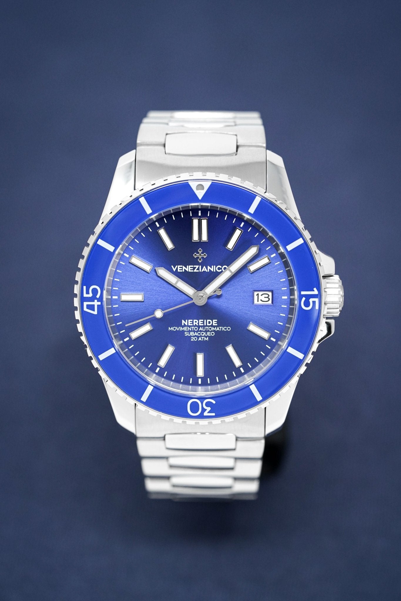 Venezianico Automatic Watch Nereide Canova Bracelet Blue