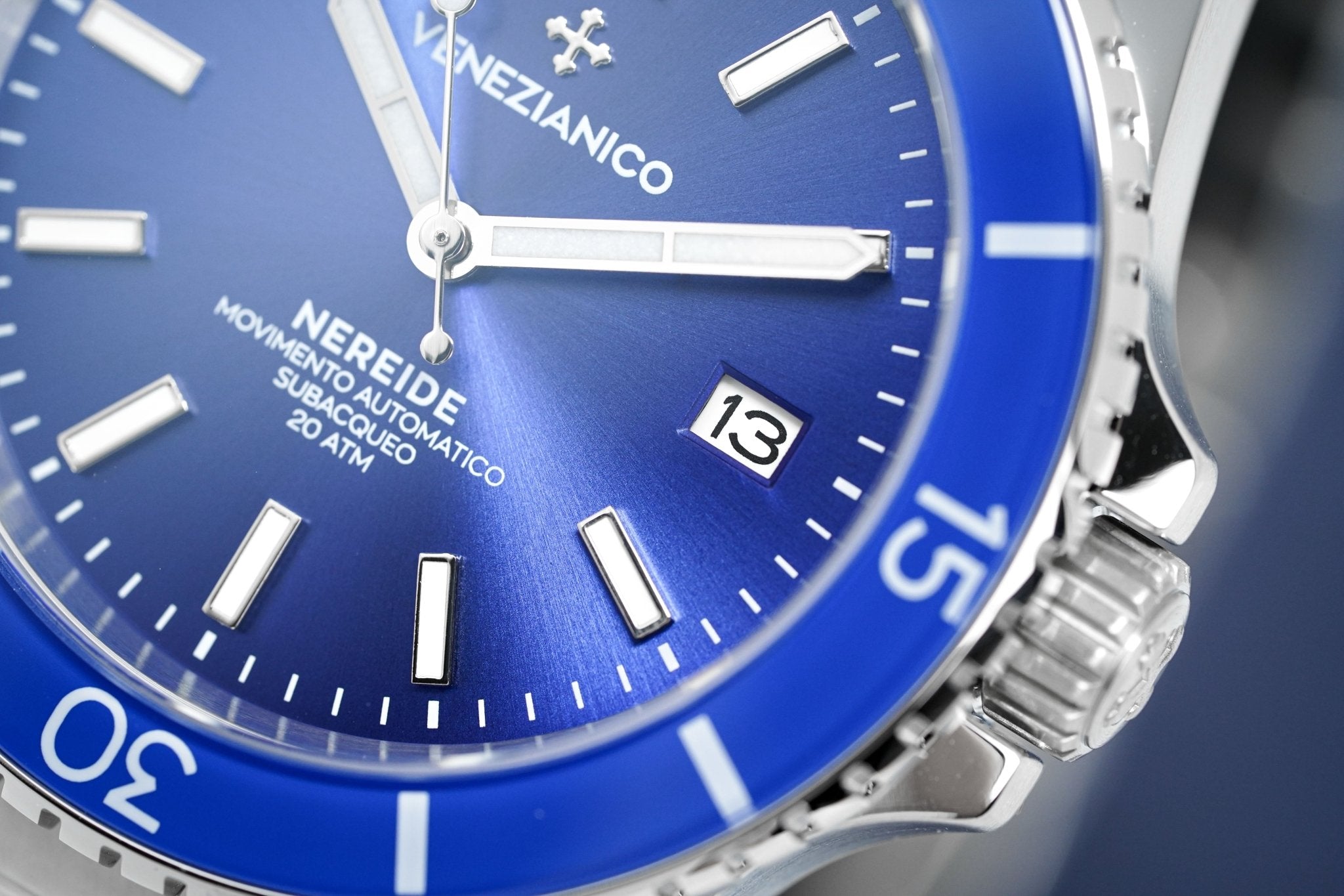 Venezianico Automatic Watch Nereide Canova Bracelet Blue
