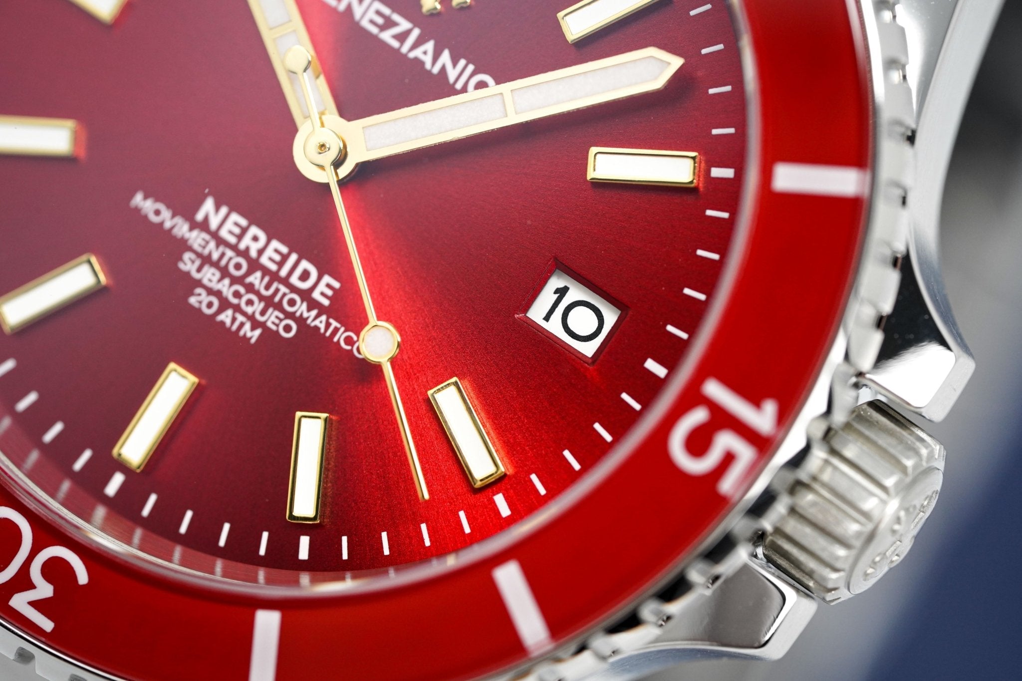 Venezianico Automatic Watch Nereide Canova Bracelet Red