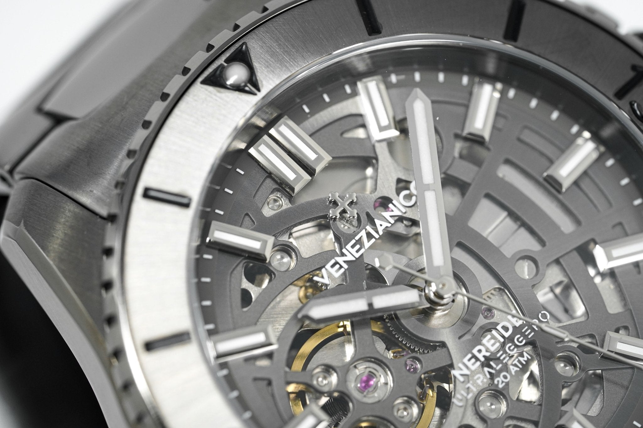 Venezianico Automatic Watch Nereide UltraLeggero Skeleton Gunmetal