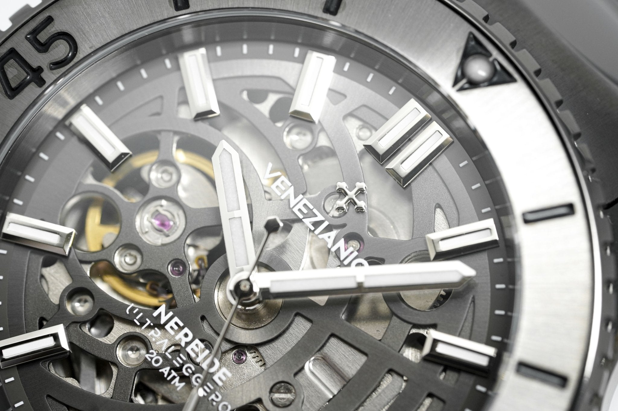 Venezianico Automatic Watch Nereide UltraLeggero Skeleton Gunmetal