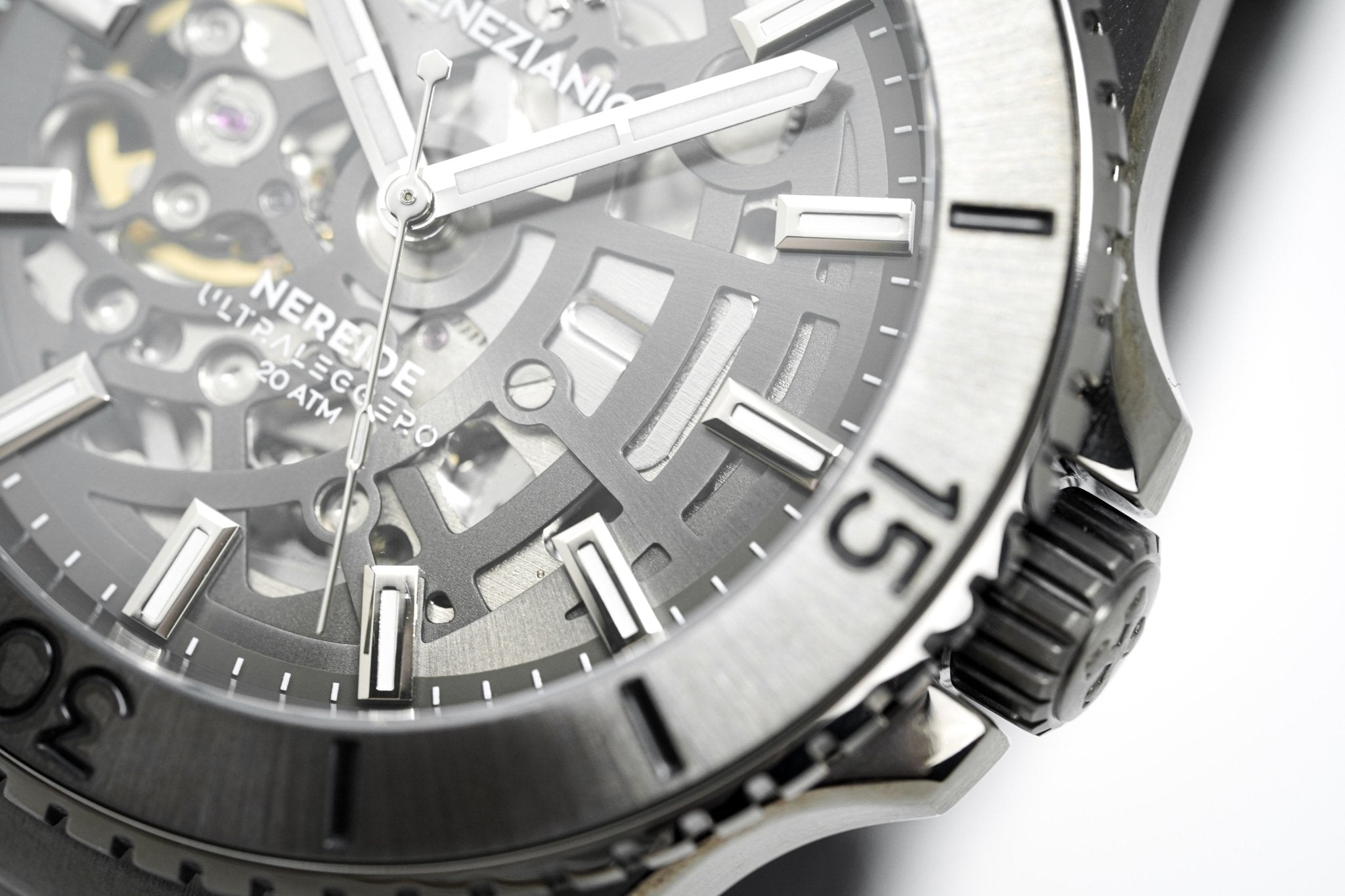 Venezianico Automatic Watch Nereide UltraLeggero Skeleton Gunmetal