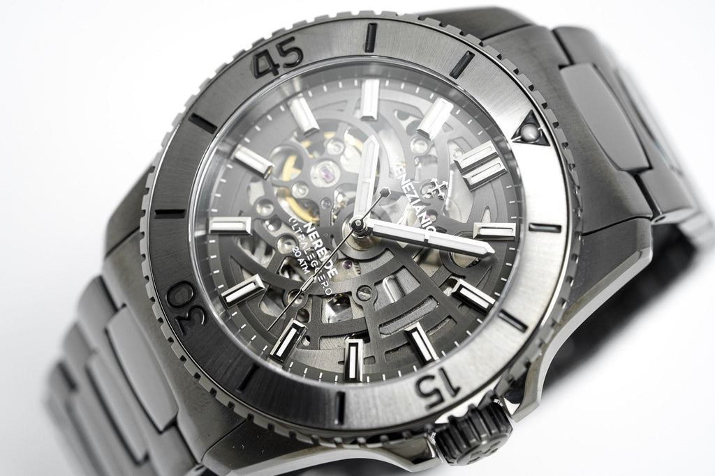Venezianico Automatic Watch Nereide UltraLeggero Skeleton Gunmetal