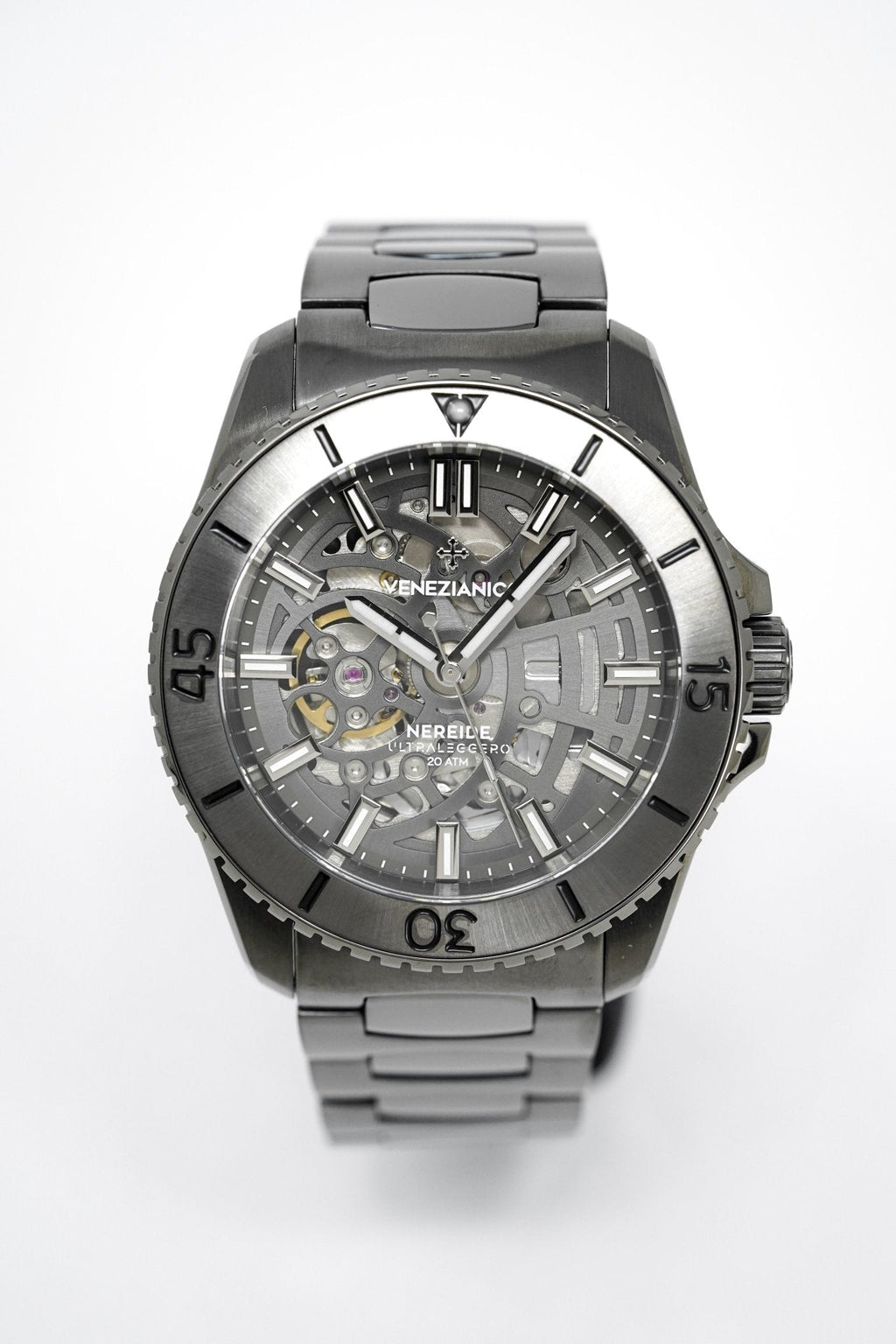 Venezianico Automatic Watch Nereide UltraLeggero Skeleton Gunmetal