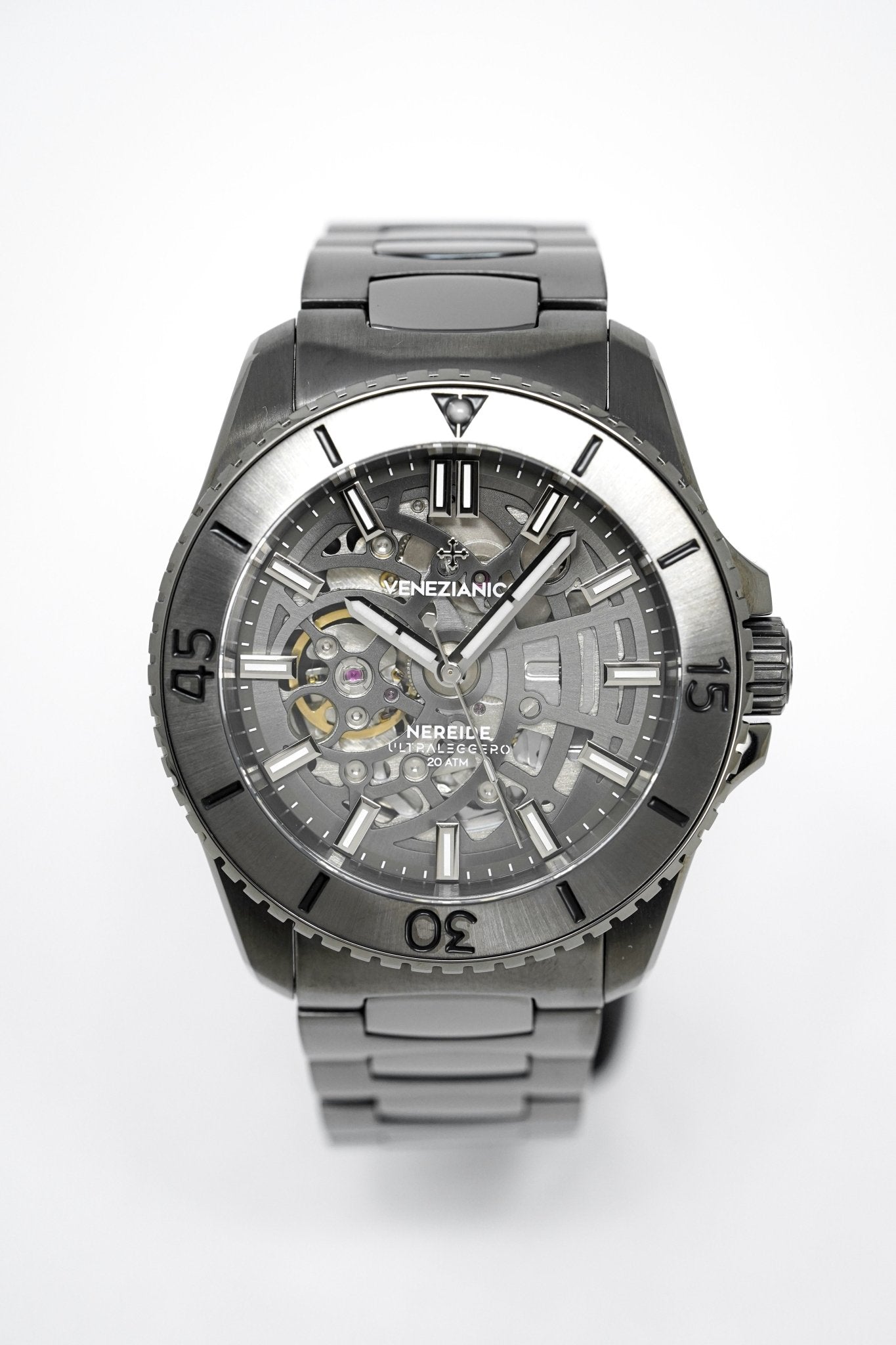 Venezianico Automatic Watch Nereide UltraLeggero Skeleton Gunmetal