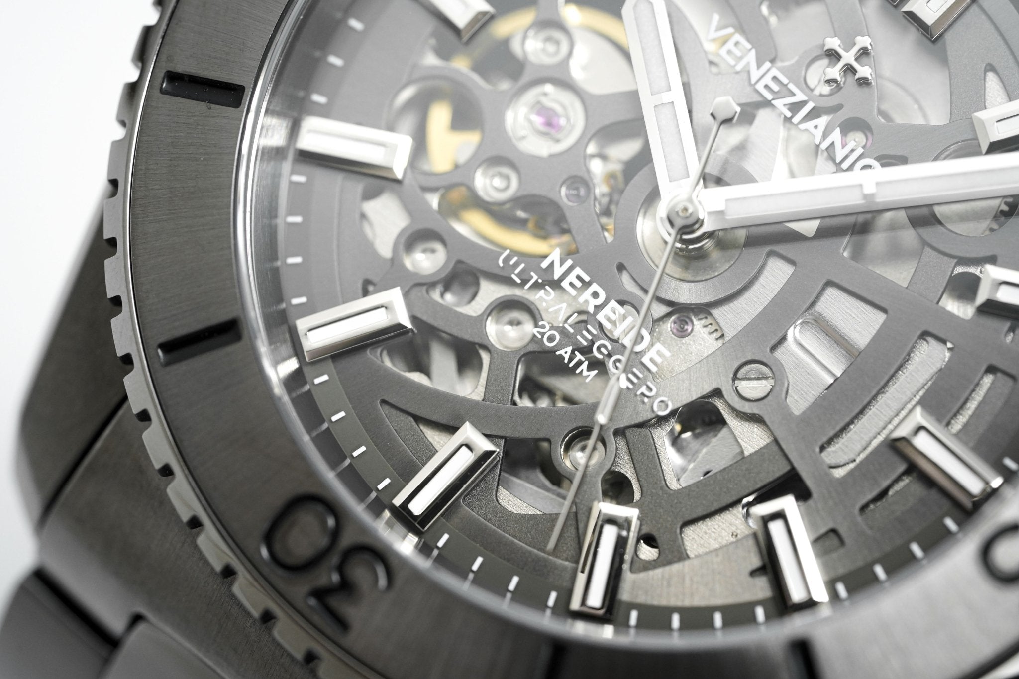 Venezianico Automatic Watch Nereide UltraLeggero Skeleton Gunmetal