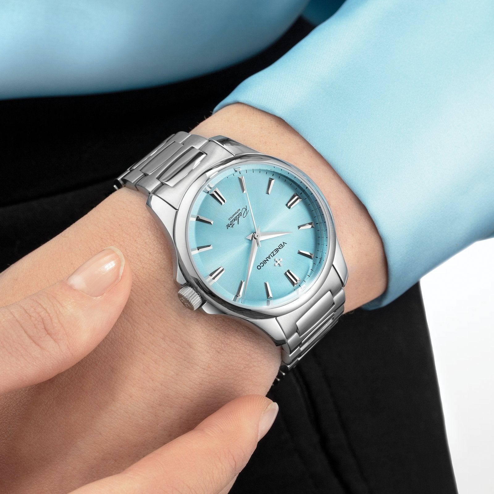 Venezianico Automatic Watch Redentore 36 'Tiffany' Blue Steel