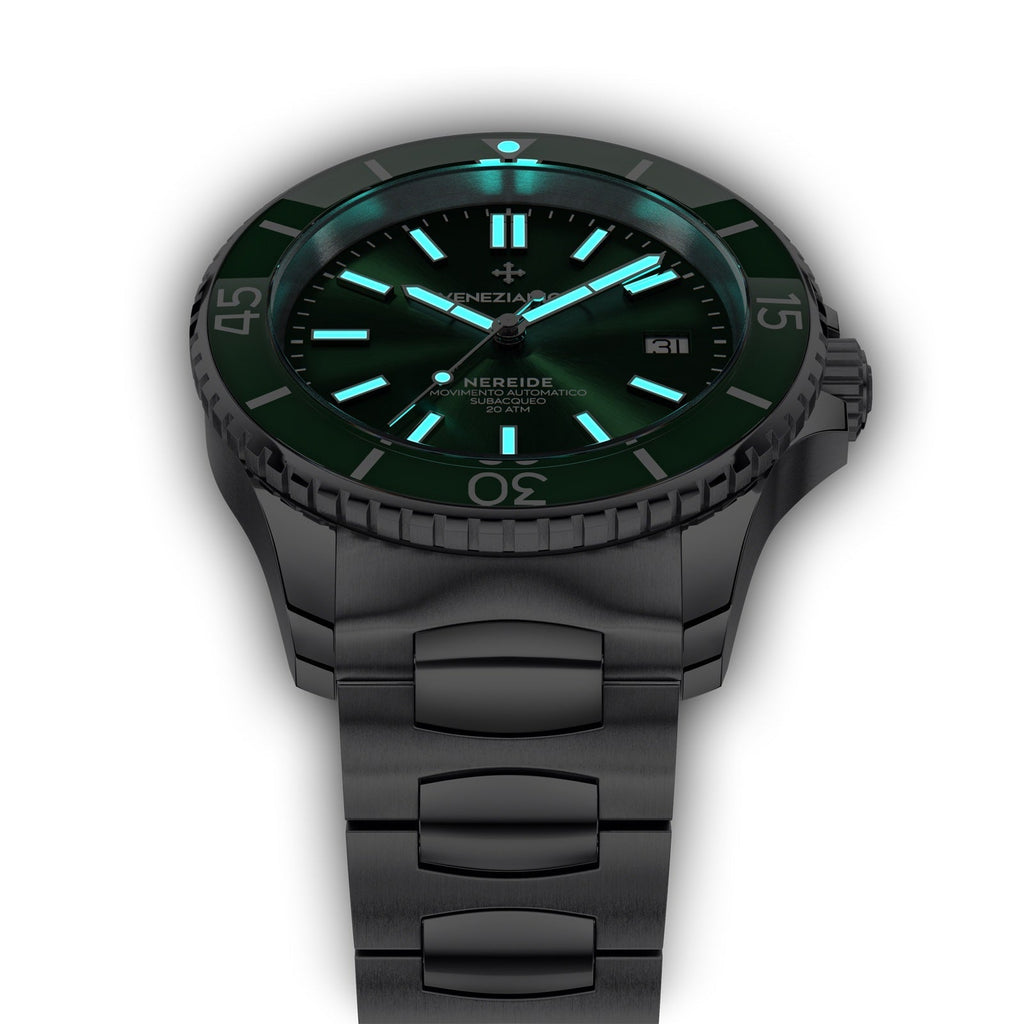 Venezianico Automatic Watch Nereide Canova Bracelet Green