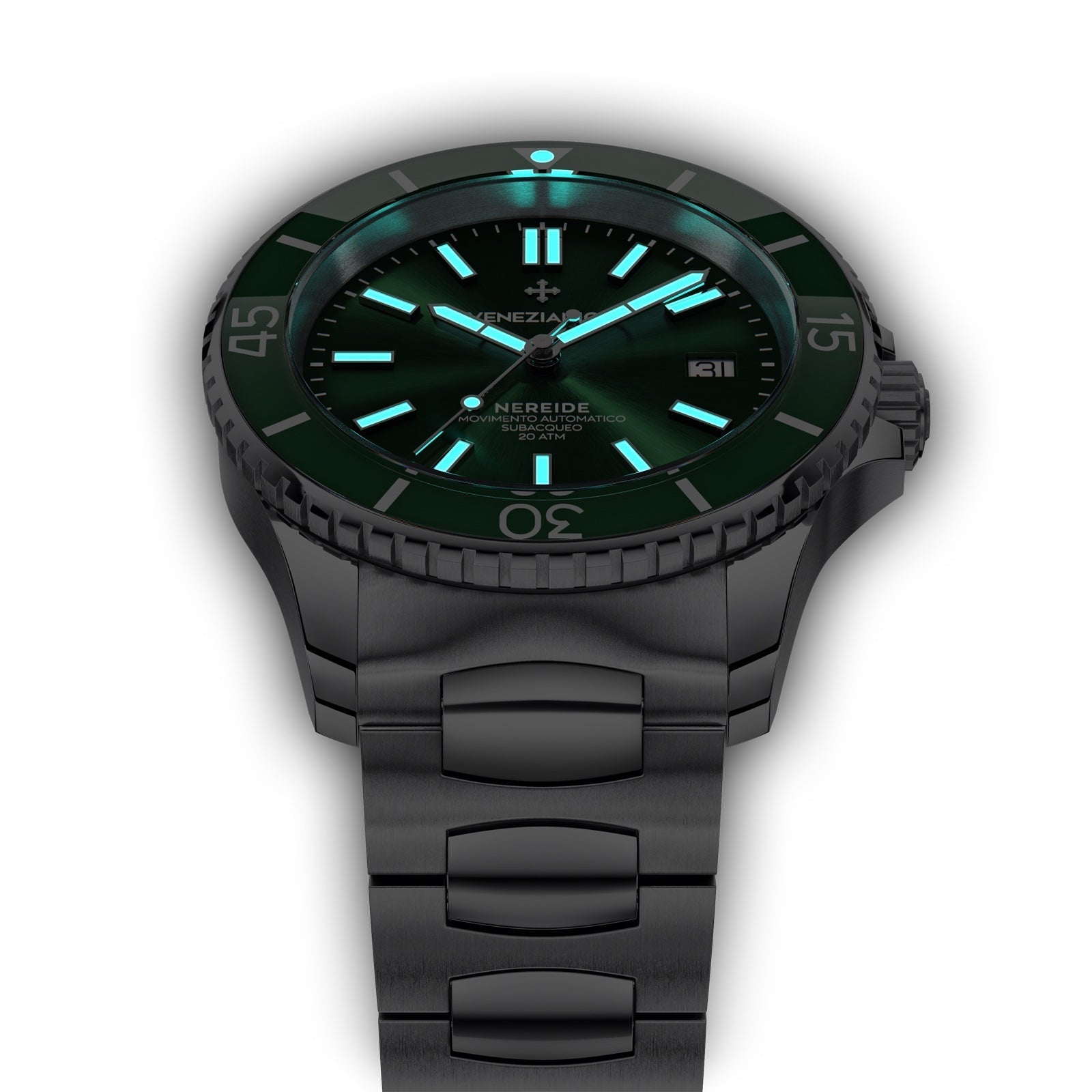 Venezianico Automatic Watch Nereide Canova Bracelet Green