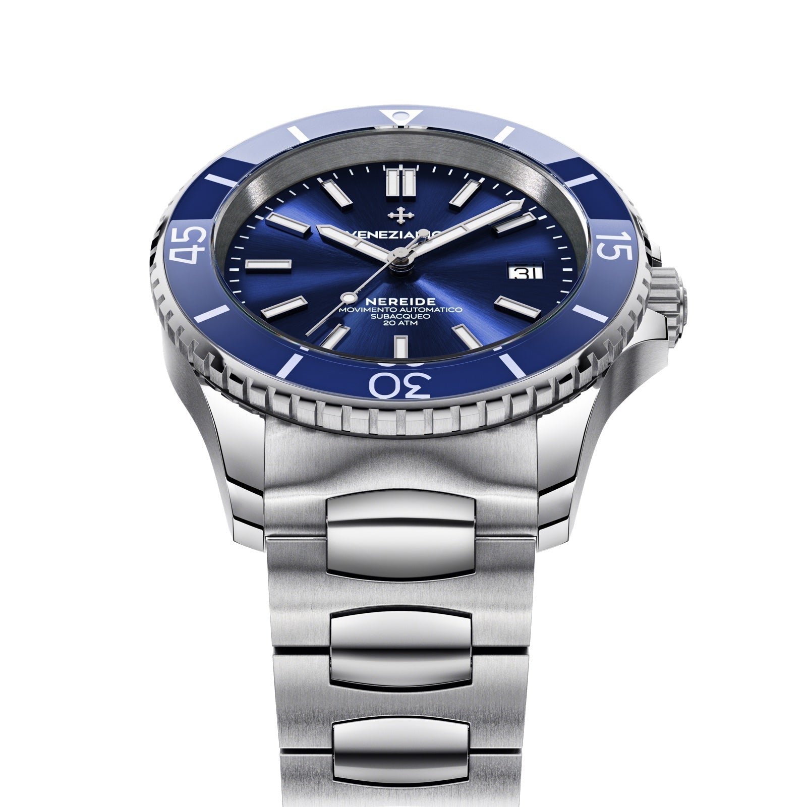 Venezianico Automatic Watch Nereide Canova Bracelet Blue