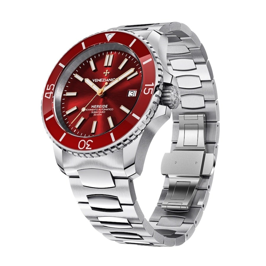Venezianico Automatic Watch Nereide Canova Bracelet Red