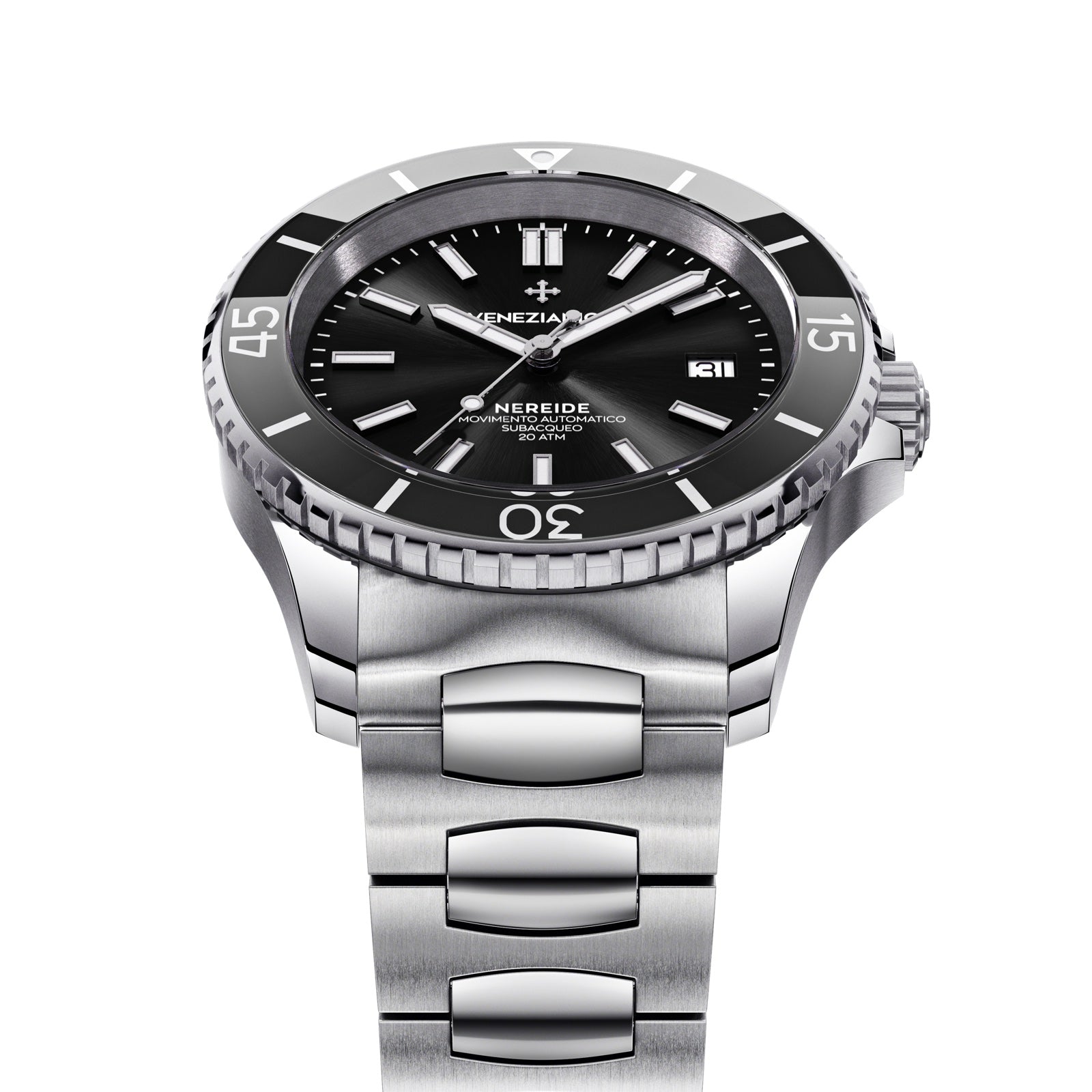 Venezianico Automatic Watch Nereide Canova Bracelet Black