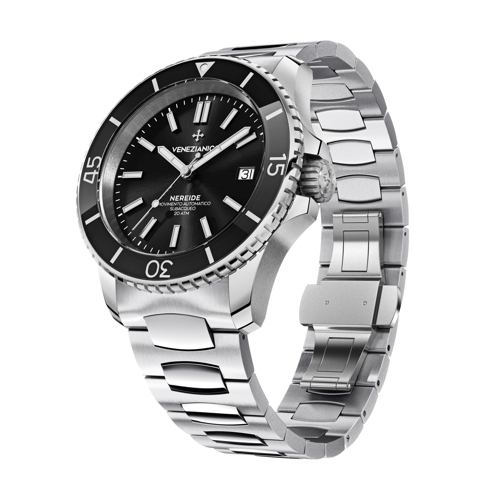 Venezianico Automatic Watch Nereide Canova Bracelet Black