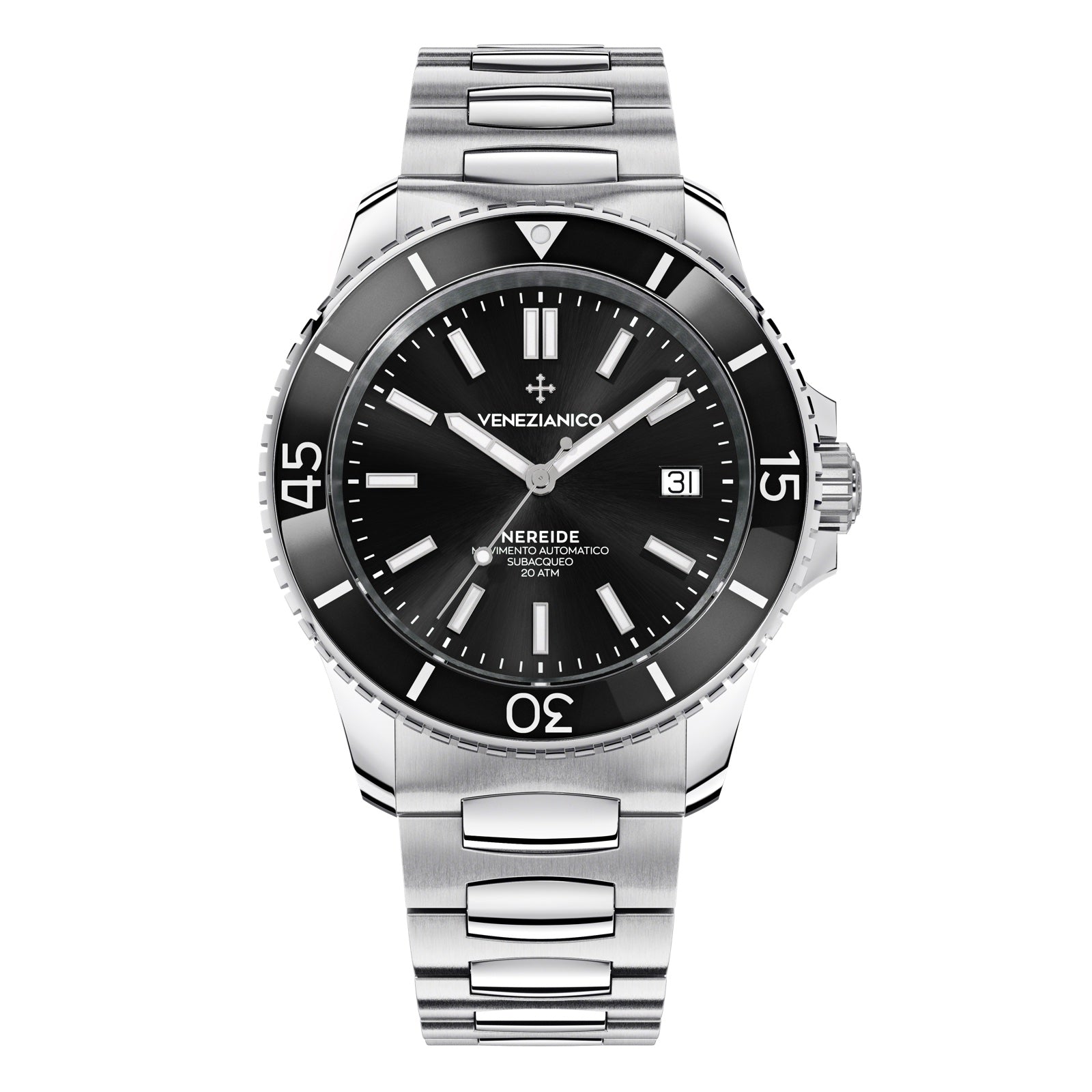 Venezianico Automatic Watch Nereide Canova Bracelet Black