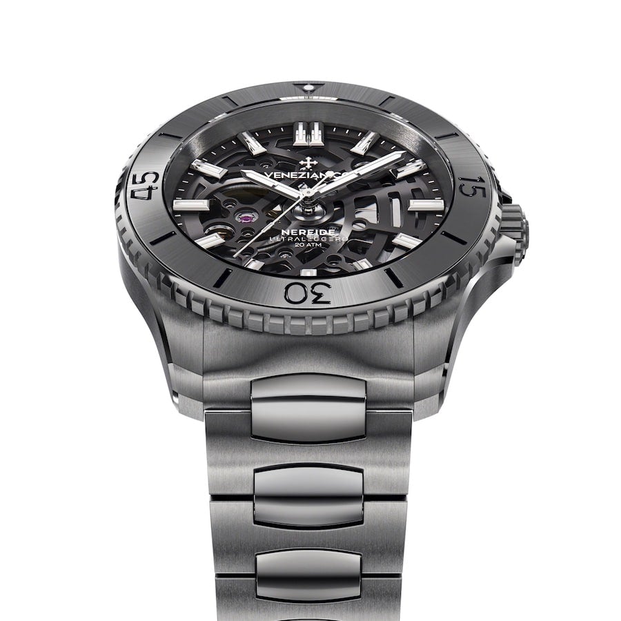 Venezianico Automatic Watch Nereide UltraLeggero Skeleton Gunmetal