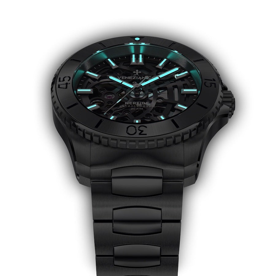 Venezianico Automatic Watch Nereide UltraLeggero Skeleton Gunmetal