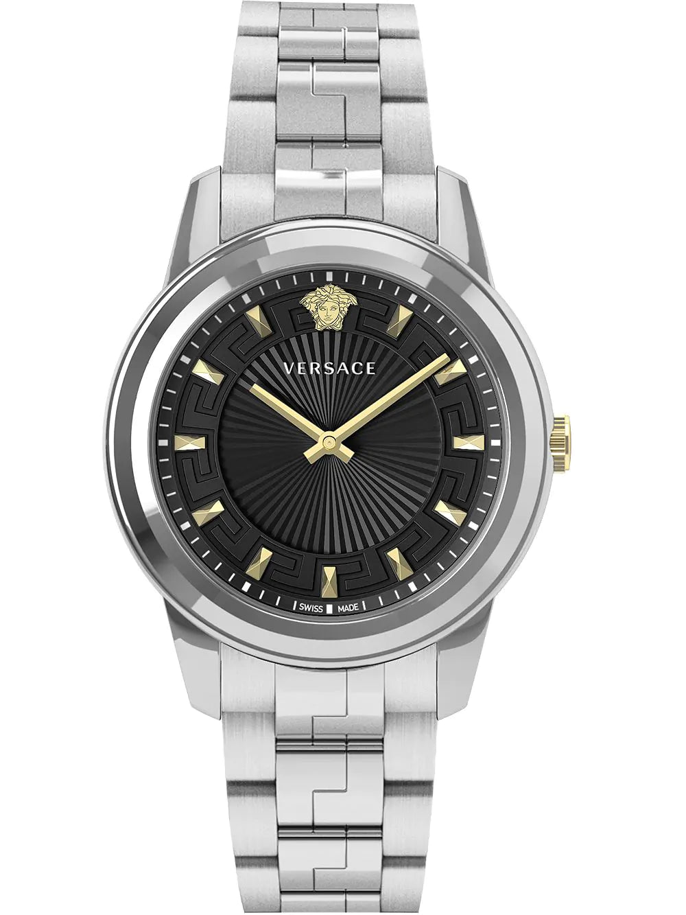 Versace Ladies Watch Greca 38mm Black Silver