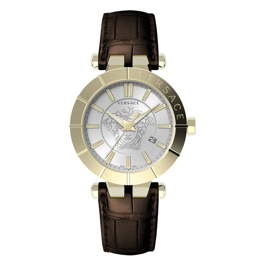 Versace Men's Watch V-Race 43mm White Gold