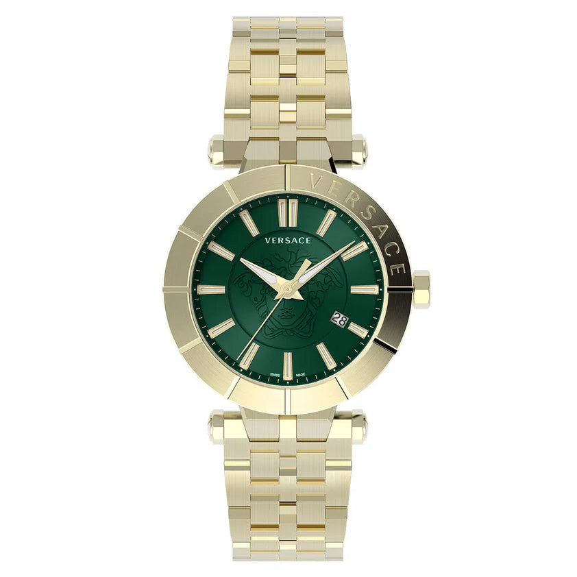Versace Men's Watch V-Race 43mm Green Bracelet