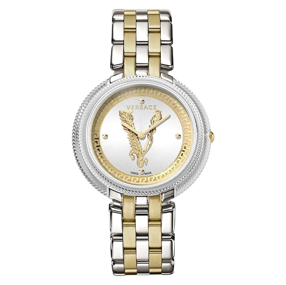 Versace Ladies Watch Thea 38mm White Two-Tone Bracelet
