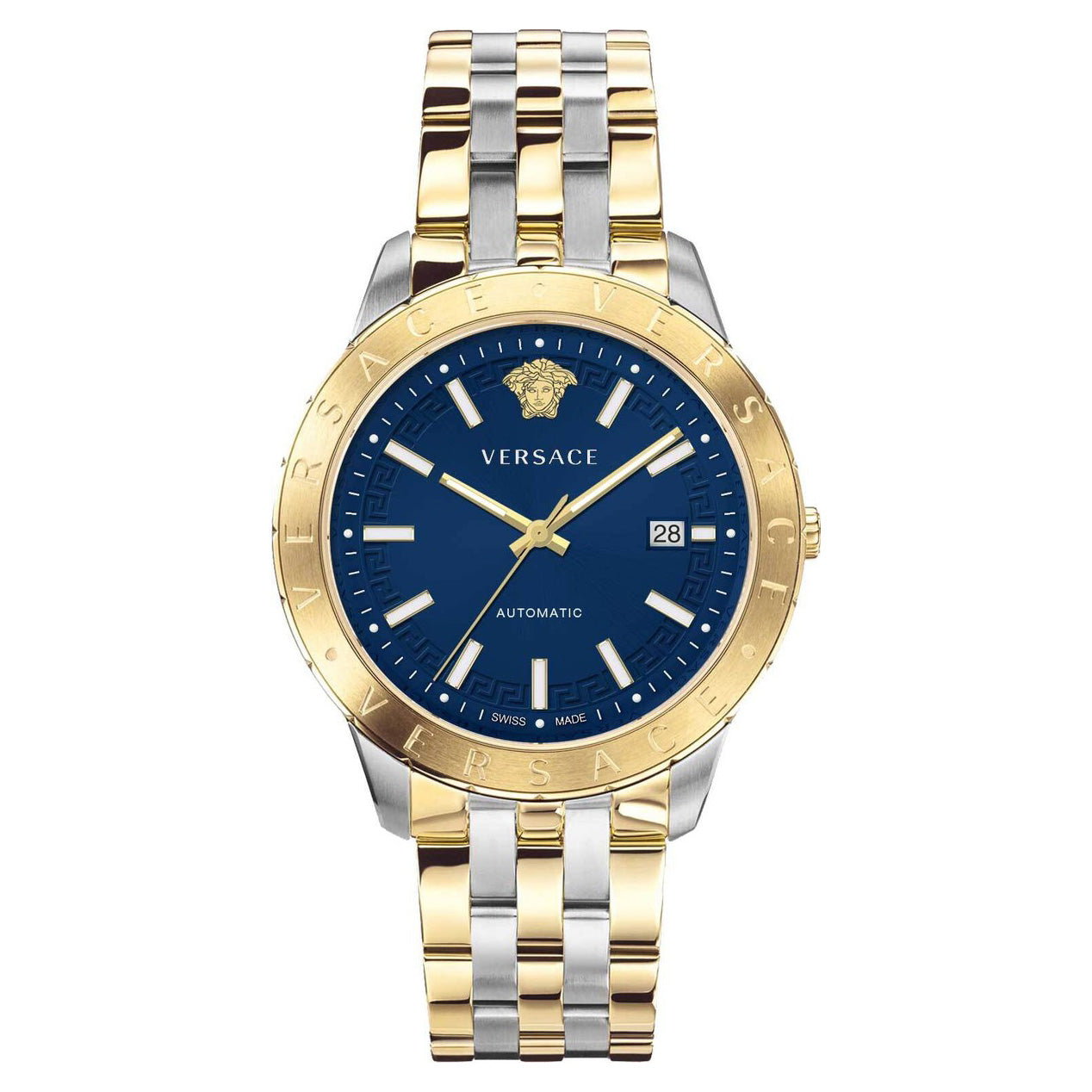 Versace Men's Watch Univers Automatic Blue Two-Tone Bracelet