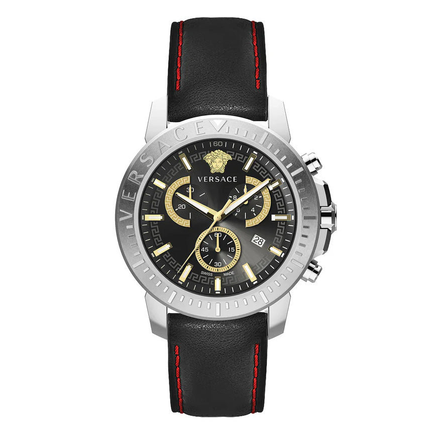 Versace Men's Watch New Chrono 45mm Black