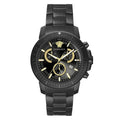 Versace Men's Watch New Chrono 45mm Black Bracelet