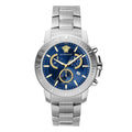 Versace Men's Watch New Chrono 45mm Blue Bracelet