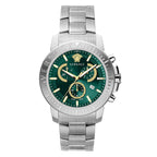 Versace Men's Watch New Chrono 45mm Green Bracelet