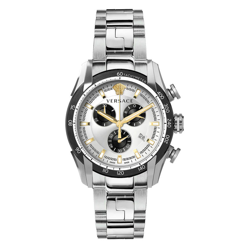Versace Men's Watch V-Ray 44mm White Bracelet