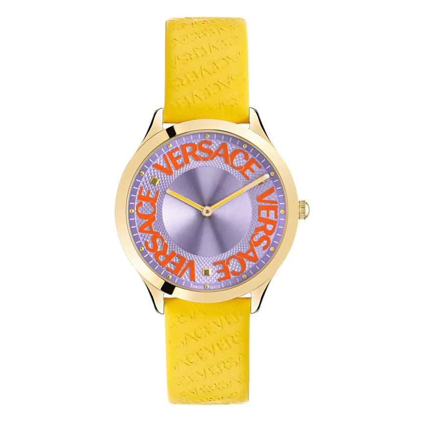 Versace Ladies Watch Logo Halo Yellow