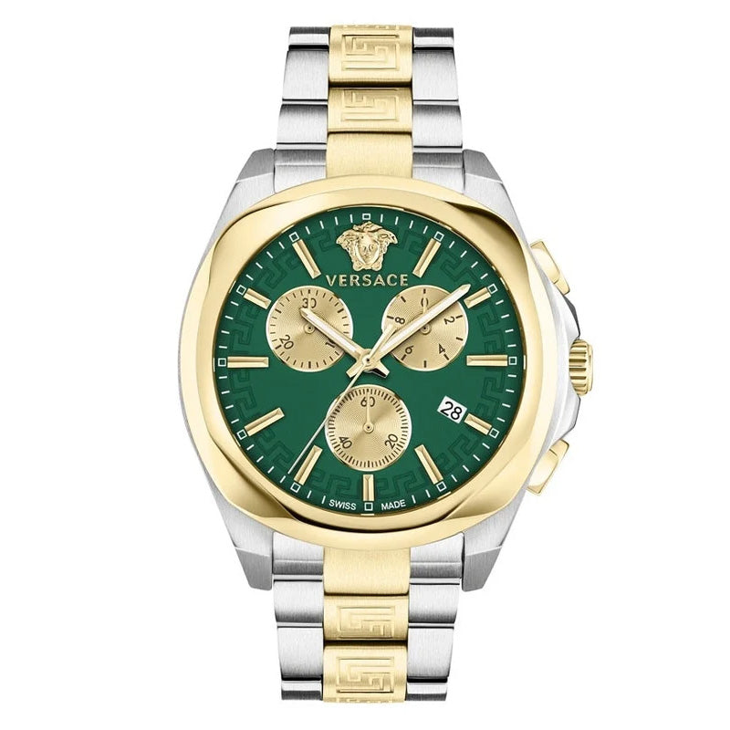 Versace Ladies Watch Chrono 40mm Green Bracelet